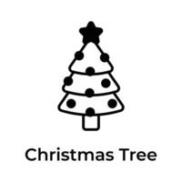 Have a look at this creative and beautiful icon of Christmas tree, up for premium use vector