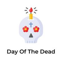 An eye catching icon of Day of the Dead in editable style, Isolated on white background vector