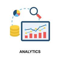 Business report analysis concept icon in flat style, ready to use vector