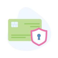Have a look at this amazing credit card security icon in flat style vector