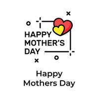 Unique and trendy mothers day icon design, happy mothers day vector design