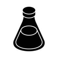 Liquid inside flask showing concept of lab experiment, medical research vector design
