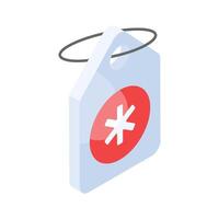 Medical tag vector design in modern and trendy style, ready to use