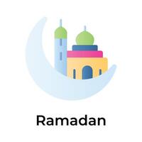 Well designed ramadan moon vector design, ready to use icon