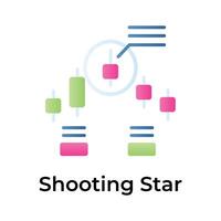 Shooting star icon in modern style, trading related vector