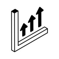 Growth chart depicting vector design of business analysis, up for premium use