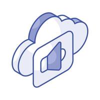 Get your hold on this creatively designed cloud marketing isometric vector