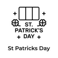 Creative and unique icon of st patrick day in modern design style vector