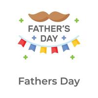 Happy fathers day vector design in trendy style, unique and premium vector