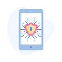 Mobile network security vector design, ready to use editable vector