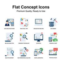 Pack of flat conceptual icons in trendy design style, ready to use illustrations vector