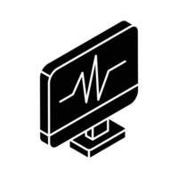 Grab this amazing icon of health monitoring, vector of electrocardiogram in modern style