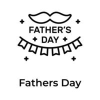 Happy fathers day vector design in trendy style, unique and premium vector