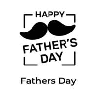 Happy fathers day vector design in trendy style, unique and premium vector