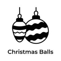 Christmas ornaments, christmas balls vector design, ready to use icon