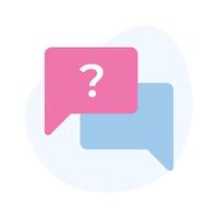 Flat style icon of query, question mark, ready for premium use vector