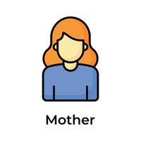 Grab this unique icon of mother in modern flat style vector