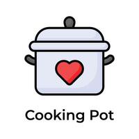 Get your hold on this beautiful icon of cooking pot, ready to use vector