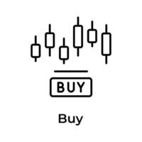 Stock trading vector design, buy stock icon editable style