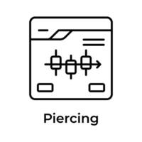 Bullish piercing line vector design, isolated on white background