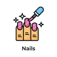 An amazing icon of nail painting, have a look at this beautiful vector of nail polishing