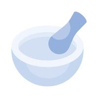 Creative icon of mortar pestle, vector of pharmacy tools for grinding medicines