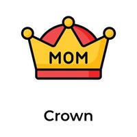 A mother day crown vector design, isolated on white background