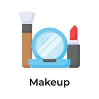 maquillaje equipo, madres día regalo, visualmente Perfecto icono de maquillaje accesorio vector