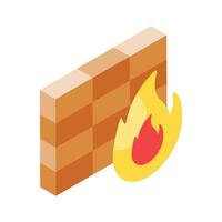 An amazing vector of firewall, internet security icon