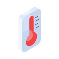 Thermometer in modern style, temperature measuring gauge vector