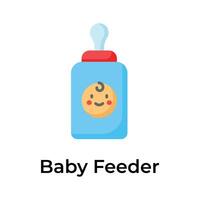 Amazing vector design of baby feeder, editable modern vector