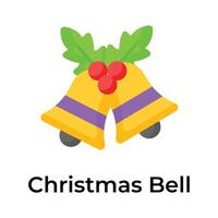 Christmas bell vector design in modern style, jingle bell