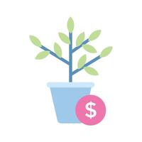 Grab this carefully crafted money plant vector, icon of business development vector