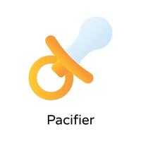 Grab this beautifully designed icon of pacifier, nipple vector design