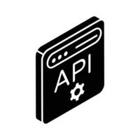 Isometric icon of application programming in trendy style, ready for premium use vector