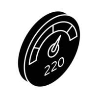 Grab this carefully crafted speedometer in modern and editable style, speed indicator sign vector