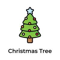 Have a look at this creative and beautiful icon of Christmas tree, up for premium use vector