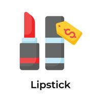 obtener sostener en esta editable icono de lápiz labial, maquillaje accesorio vector