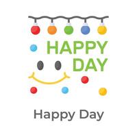 Have a look at this beautiful happy day icon design, up for premium use vector