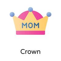 A mother day crown vector design, isolated on white background