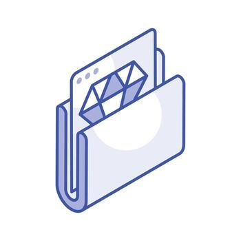 File folder, premium data, important folder isometric vector design