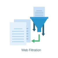 plano concepto icono de datos filtración, Listo para prima utilizar vector