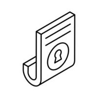 Have a look at this amazing isometric icon of secure document, ready to use vector