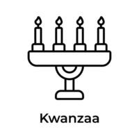 contento kwanzaa, kwanzaa día creativo icono, Listo a utilizar y descargar vector