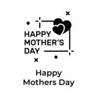 Unique and trendy mothers day icon design, happy mothers day vector design