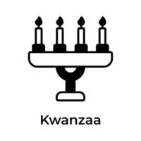 contento kwanzaa, kwanzaa día creativo icono, Listo a utilizar y descargar vector