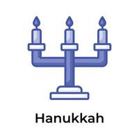 Get this amazing icon of candles in modern style, Hanukkah day vector design