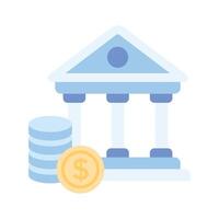 Get hold of this creative icon of banking in flat style vector