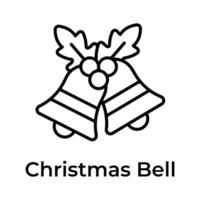 Christmas bell vector design in modern style, jingle bell