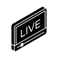 Beautifully designed live streaming isometric vector design